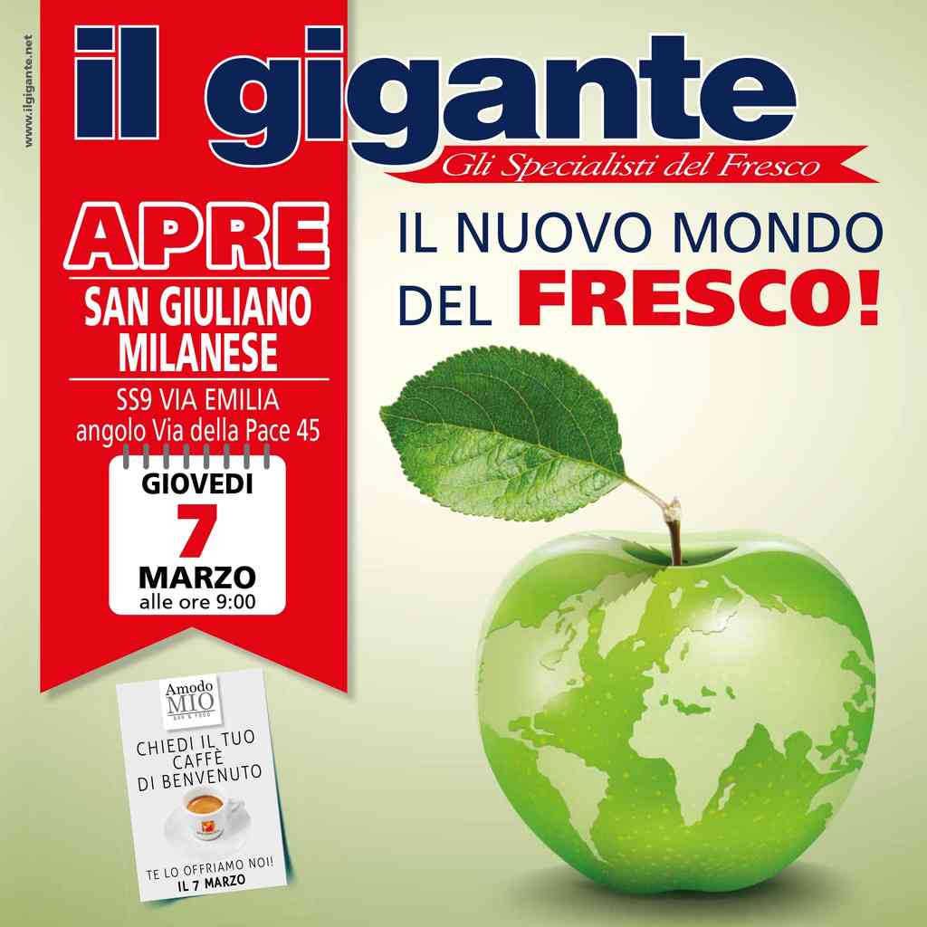 Volantino Il Gigante nuova apertura a San Giuliano Milanese dal 7 al 13 marzo 2024