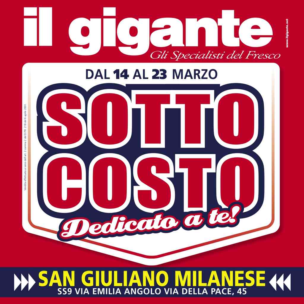 Volantino Il Gigante San Giuliano Milanese dal 14 al 23 marzo 2024