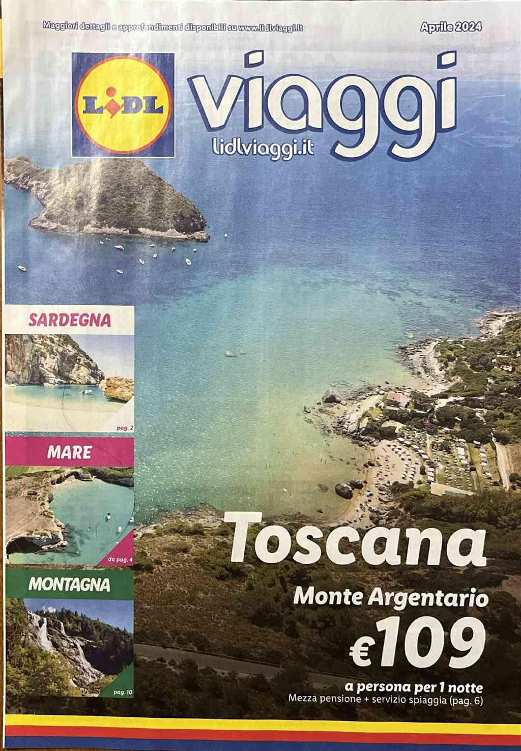 Volantino Lidl Viaggi dal 1 al 30 aprile 2024