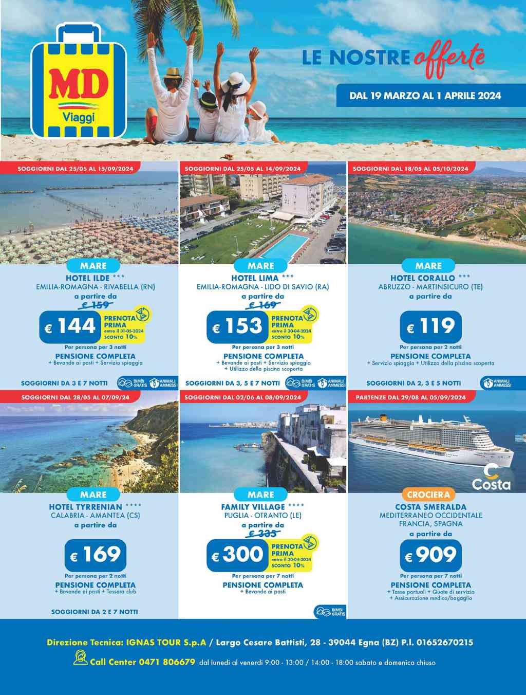 Volantino MD Viaggi dal 19 marzo al 1 aprile 2024