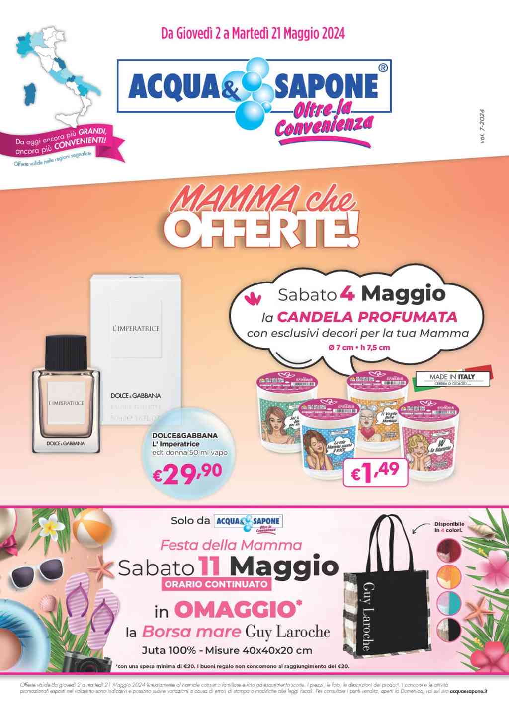 Volantino Acqua e Sapone dal 2 al 21 maggio 2024