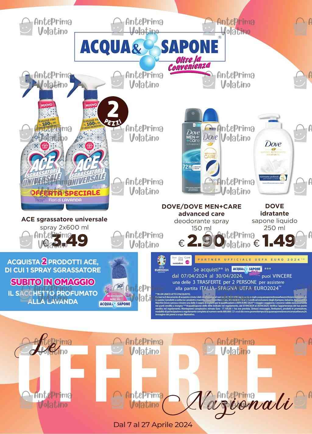 Volantino Acqua e Sapone nazionale dal 7 al 27 aprile 2024