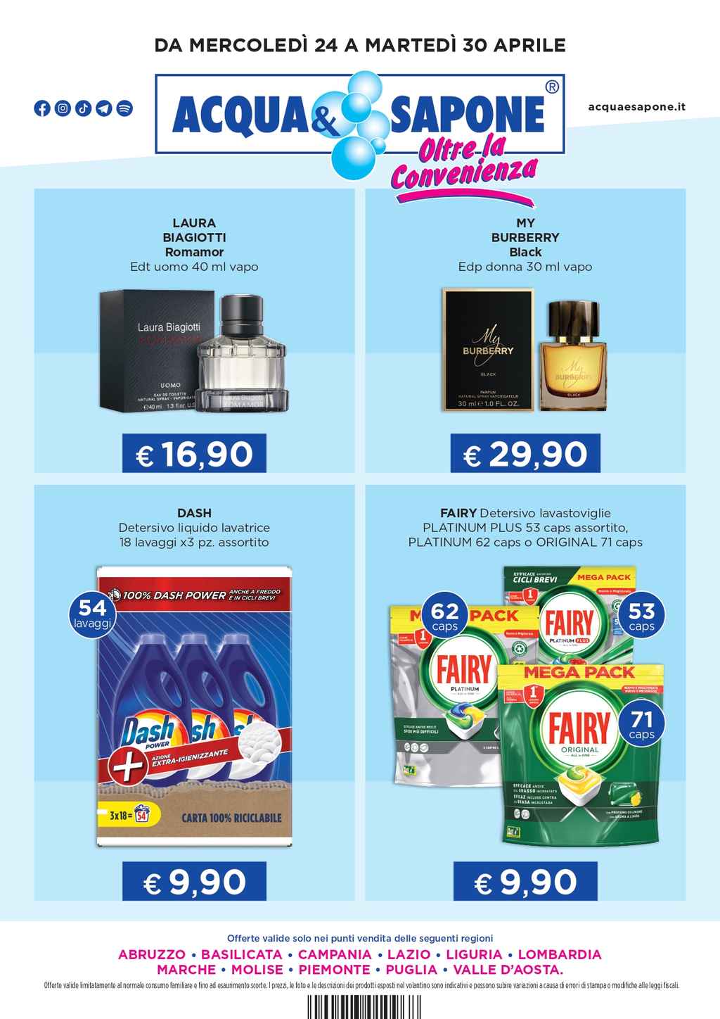 Volantino Acqua e Sapone Extra Offerte dal 24 al 30 aprile 2024