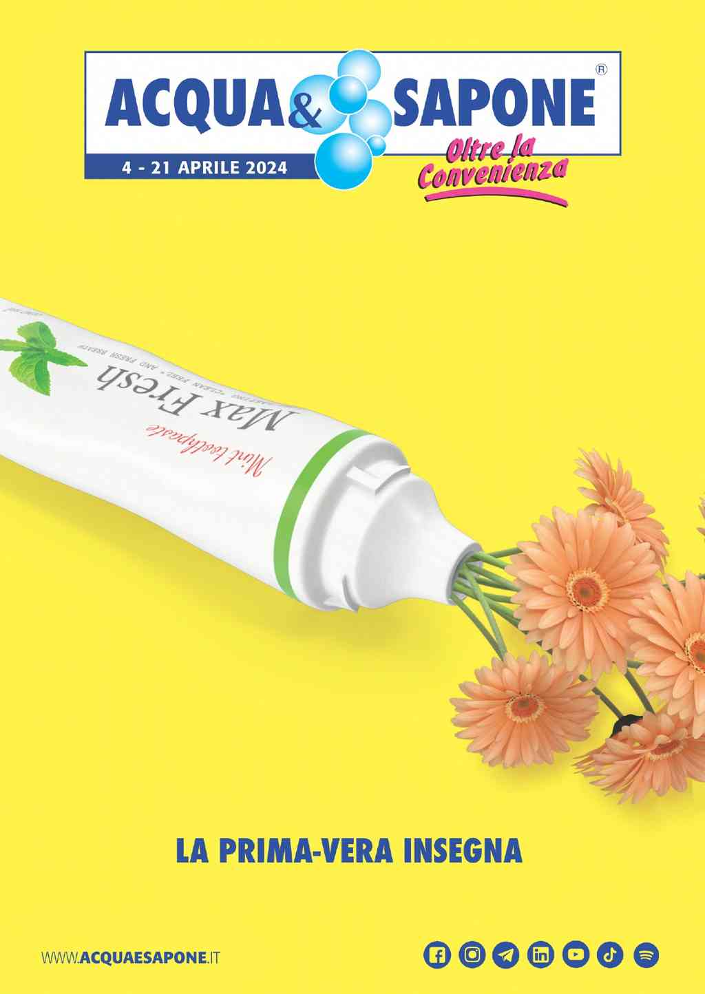 Volantino Acqua e Sapone Toscana e Umbria dal 4 al 21 aprile 2024