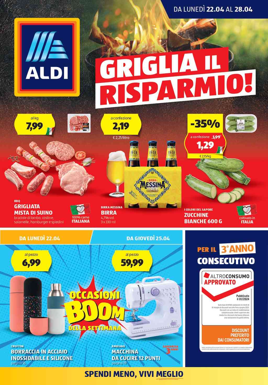 Volantino Aldi dal 22 al 28 aprile 2024