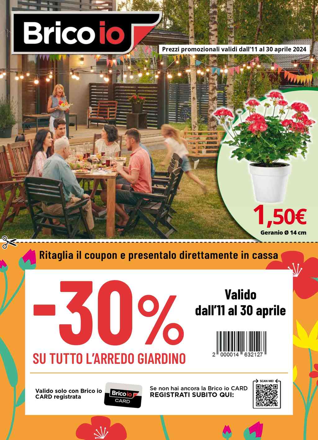 Volantino Brico Io Arredo Giardino dal 11 al 30 aprile 2024