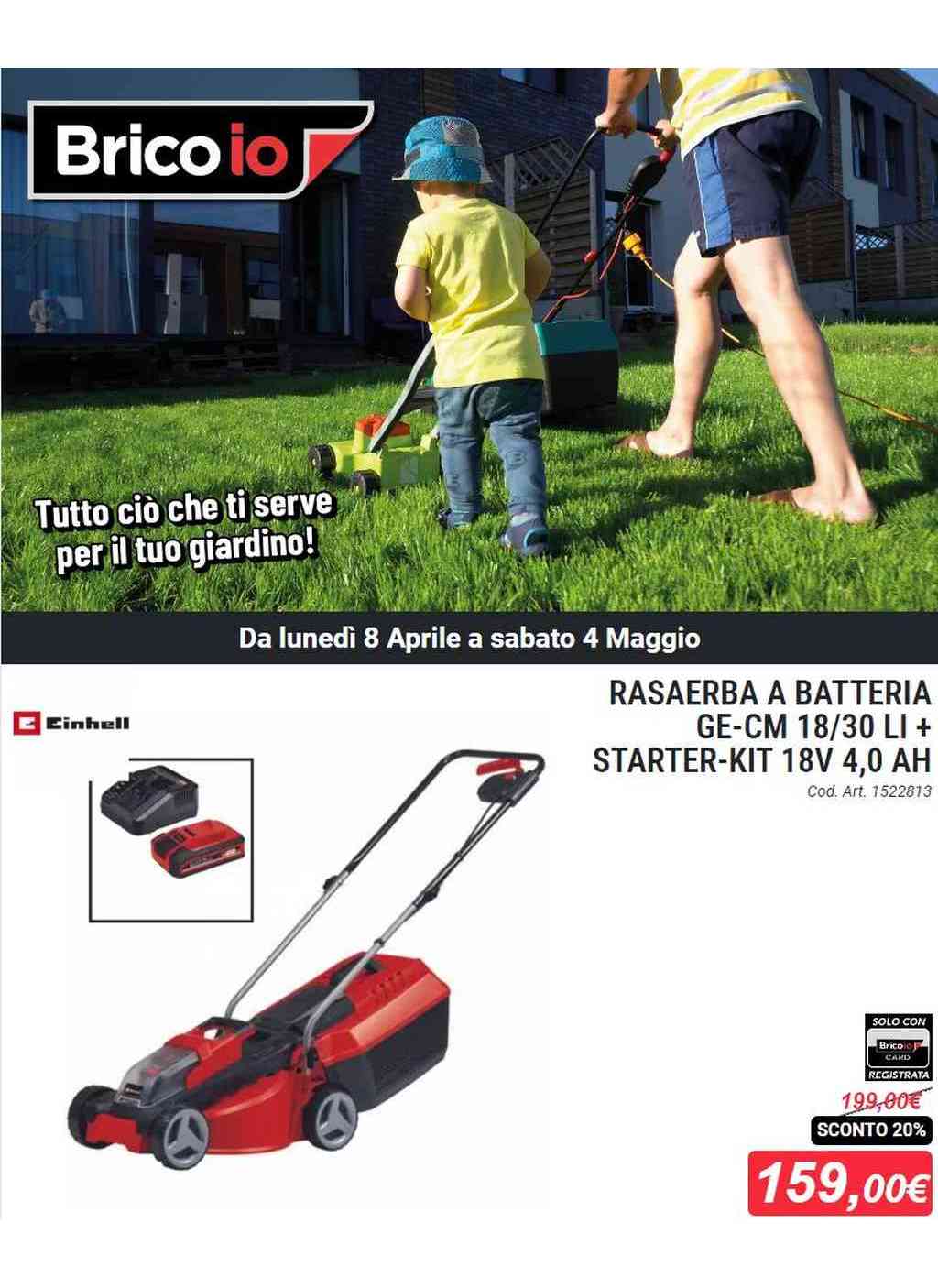 Volantino Brico Io Giardino dal 8 aprile al 4 maggio 2024