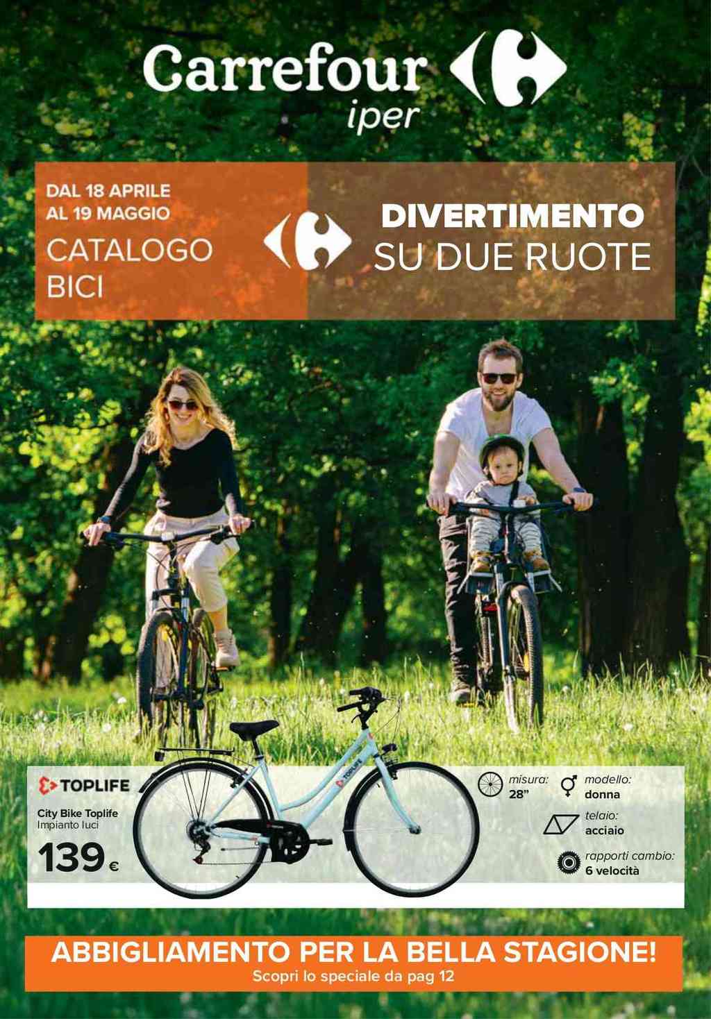 Volantino Carrefour Biciclette dal 18 aprile al 19 maggio 2024