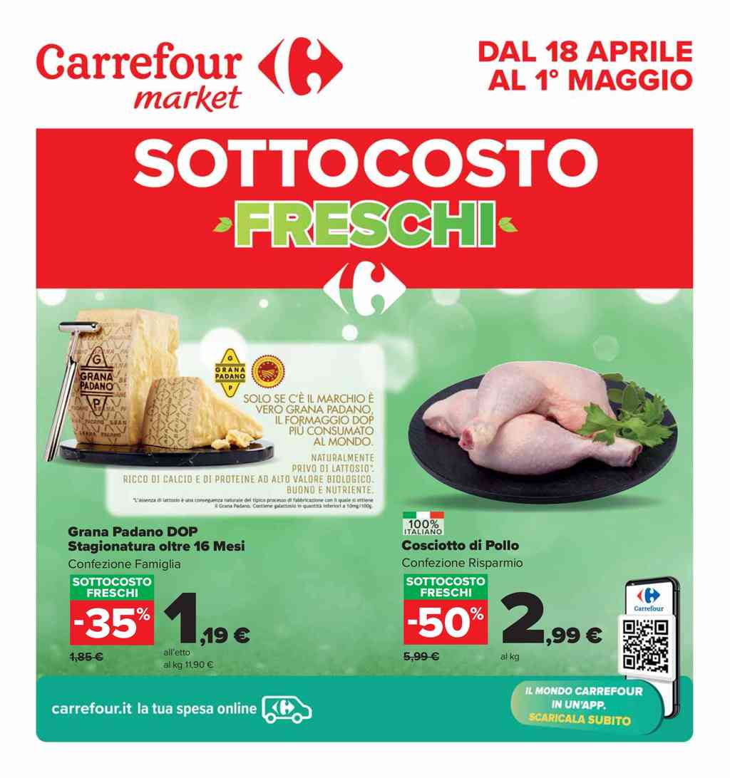 Volantino Carrefour Market dal 18 aprile al 1 maggio 2024