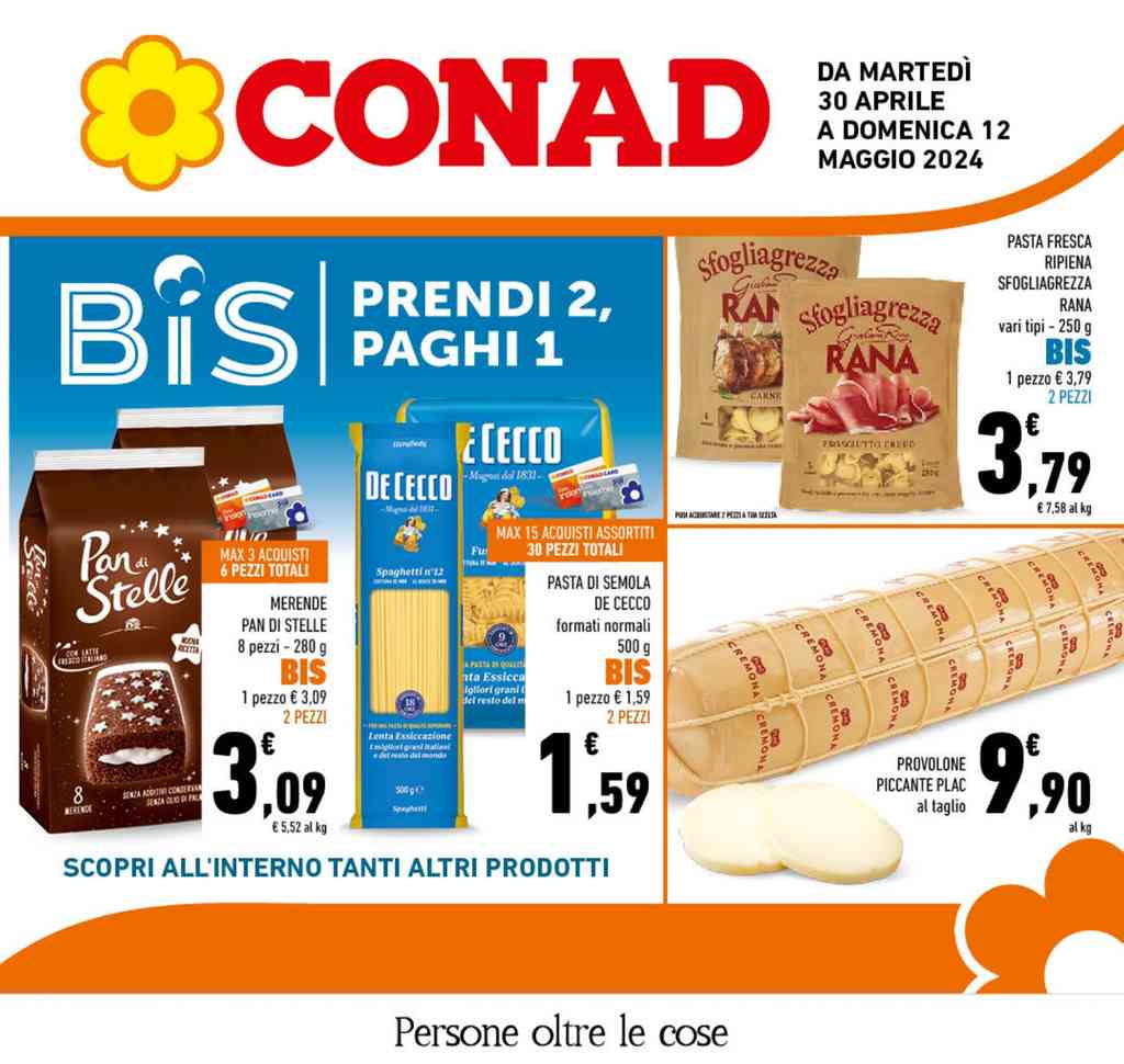 Volantino Conad Lazio dal 30 aprile al 12 maggio 2024
