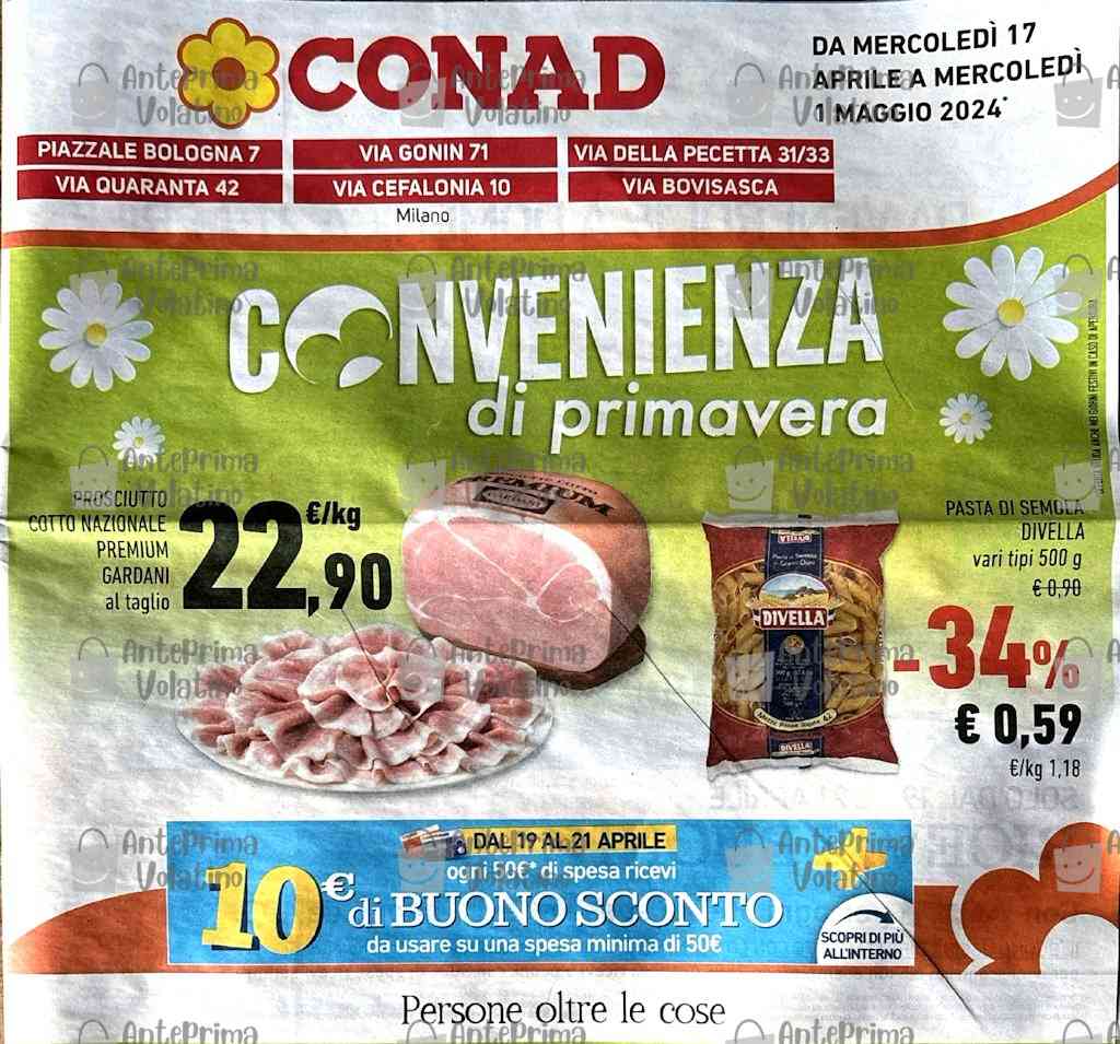 Volantino Conad Lombardia dal 17 aprile al 1 maggio 2024