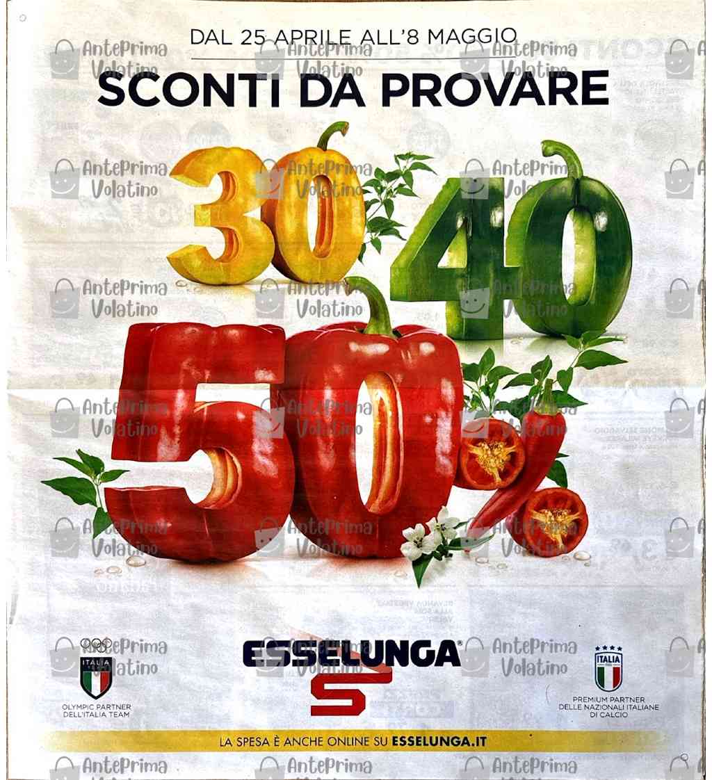 Volantino Esselunga dal 25 aprile al 8 maggio 2024
