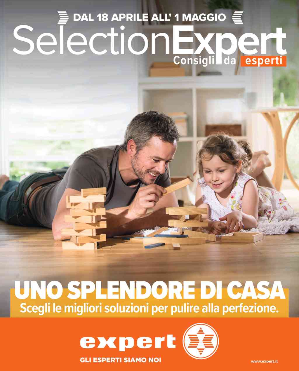 Volantino Expert Pulizia dal 18 aprile al 1 maggio 2024