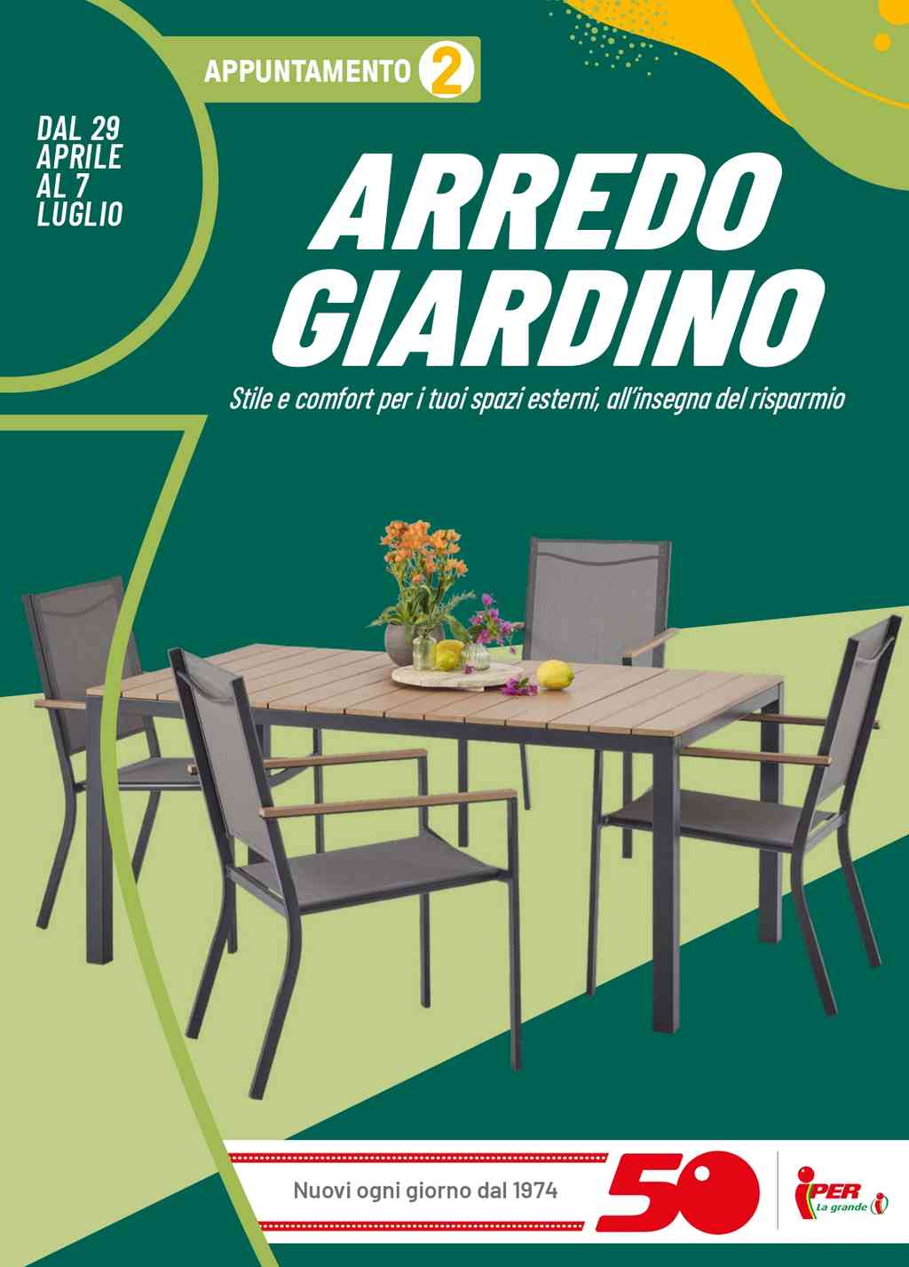 Volantino Iper Arredo Giardino dal 29 aprile al 7 luglio 2024