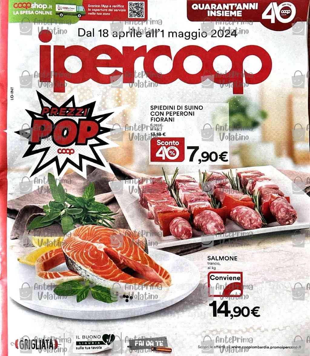 Volantino Ipercoop dal 18 aprile al 1 maggio 2024