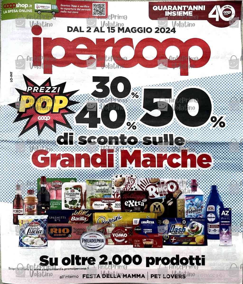 Volantino Ipercoop dal 2 al 15 maggio 2024