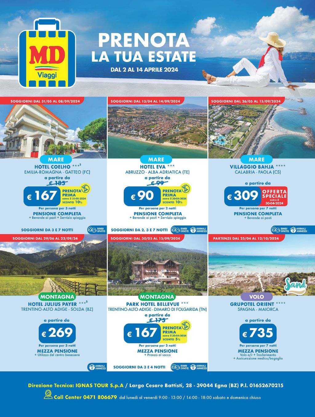 Volantino MD Viaggi dal 2 al 14 aprile 2024