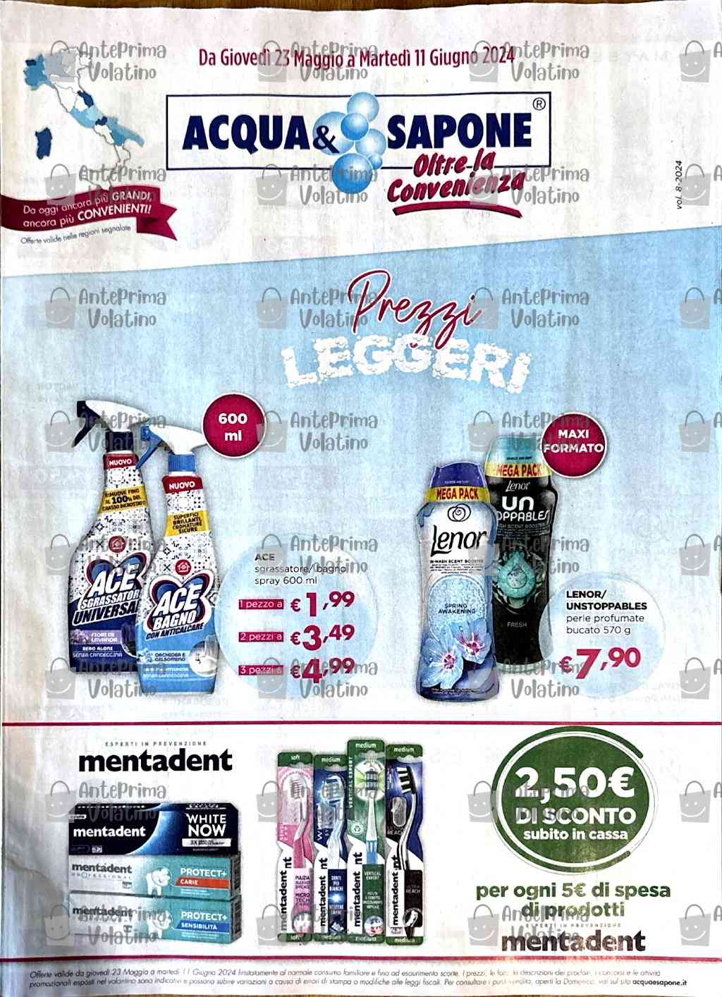Volantino Acqua e Sapone dal 23 maggio al 11 giugno 2024