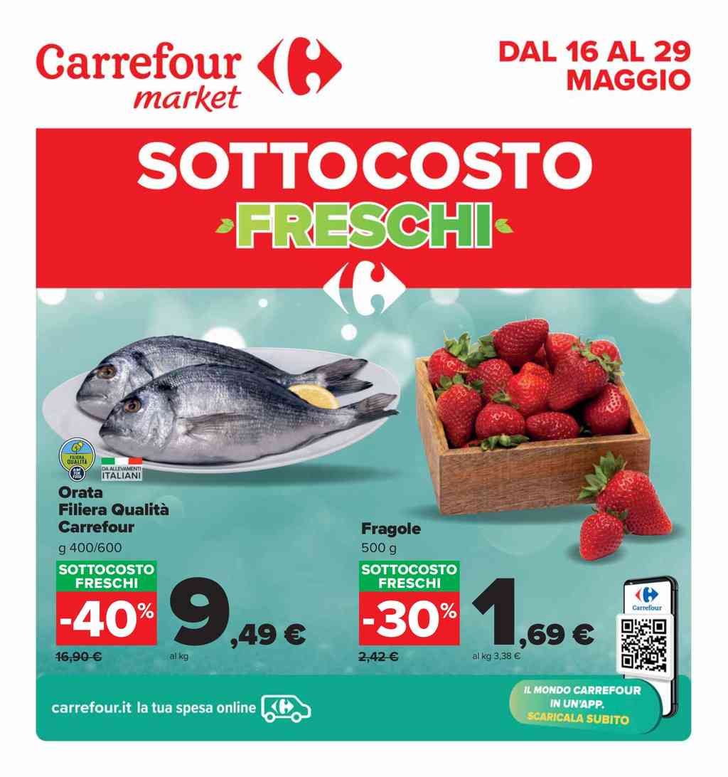 Volantino Carrefour Market dal 16 al 29 maggio 2024