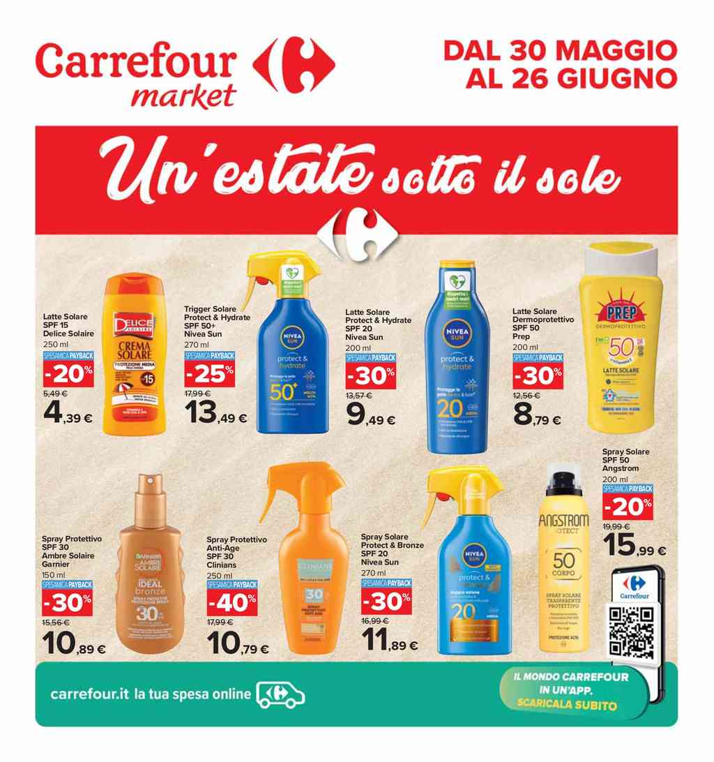 Volantino Carrefour Market Estate dal 30 maggio al 26 giugno 2024