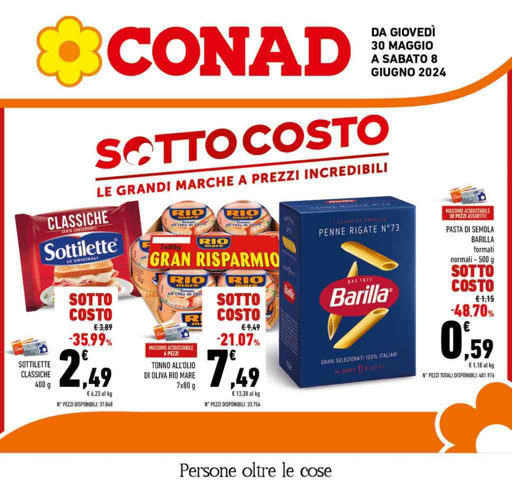 Volantino Conad Lazio dal 30 maggio al 8 giugno 2024