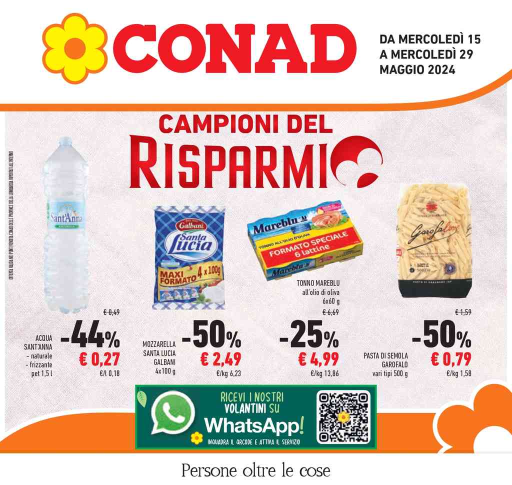 Volantino Conad Lombardia dal 15 al 29 maggio 2024