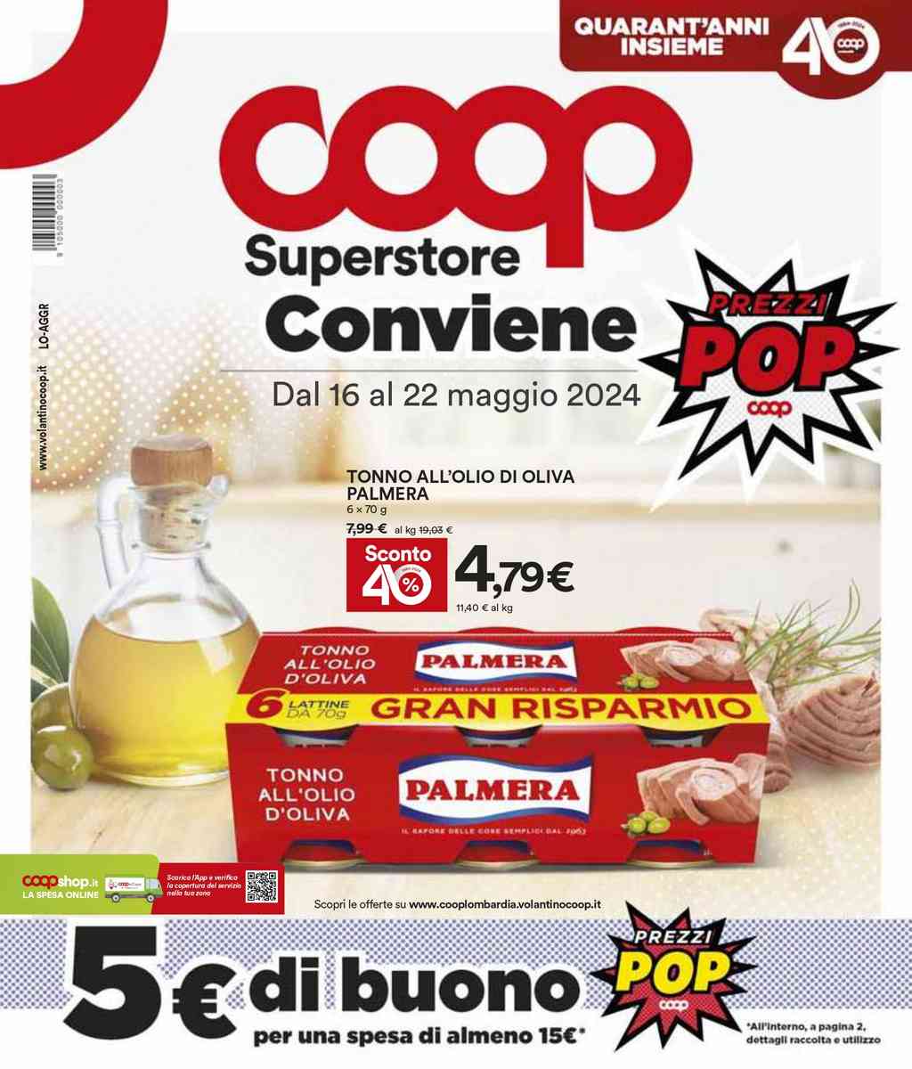 Volantino Coop dal 16 al 22 maggio 2024