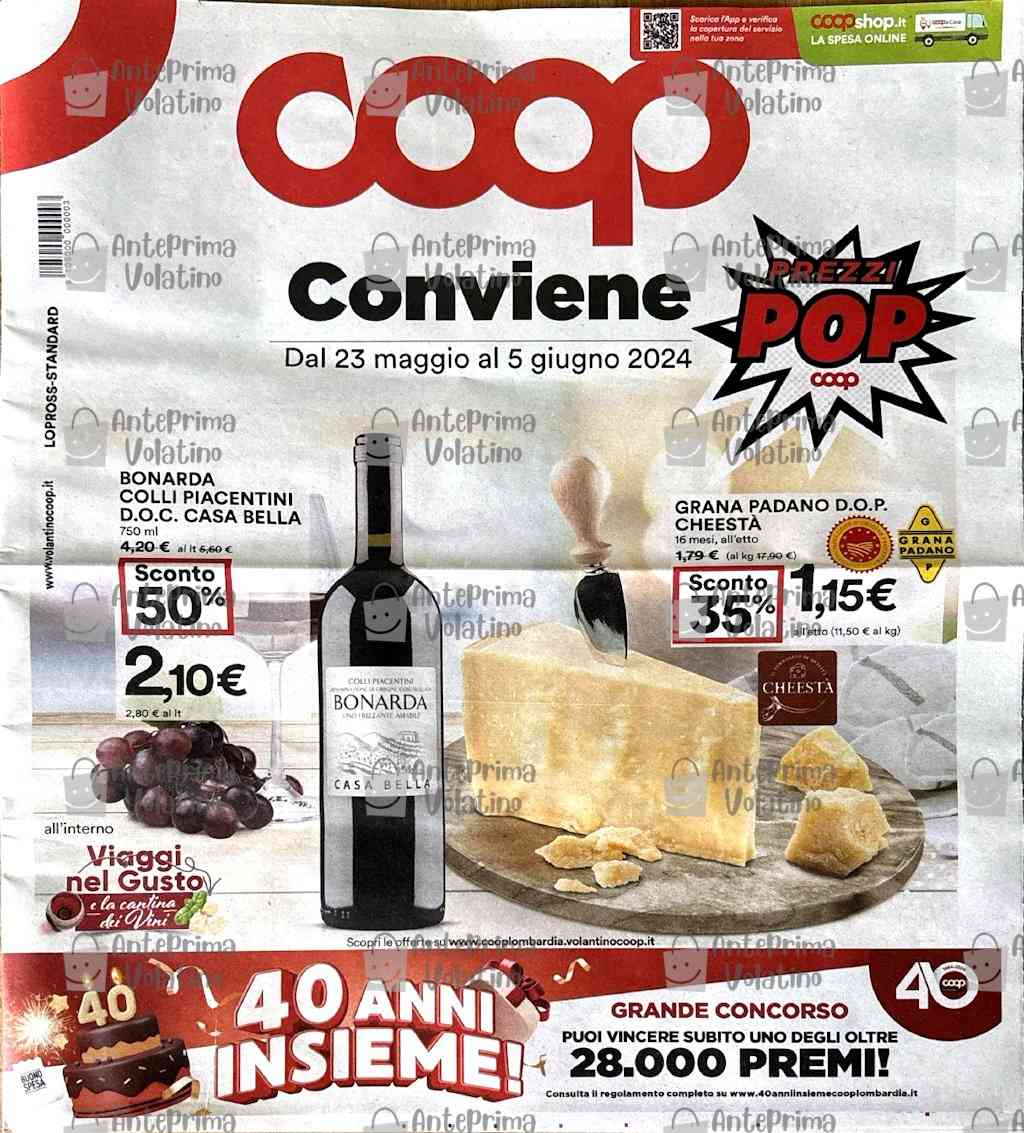 Volantino Coop dal 23 maggio al 5 giugno 2024