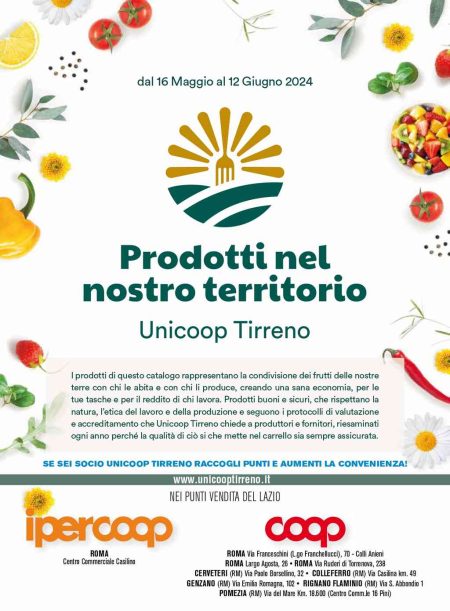 Volantino Coop Tirreno Prodotti Tipici Lazio dal 16 maggio al 12 giugno 2024