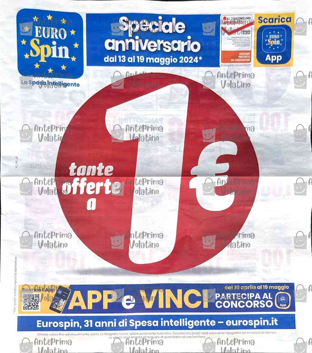 Volantino Eurospin dal 13 al 19 maggio 2024