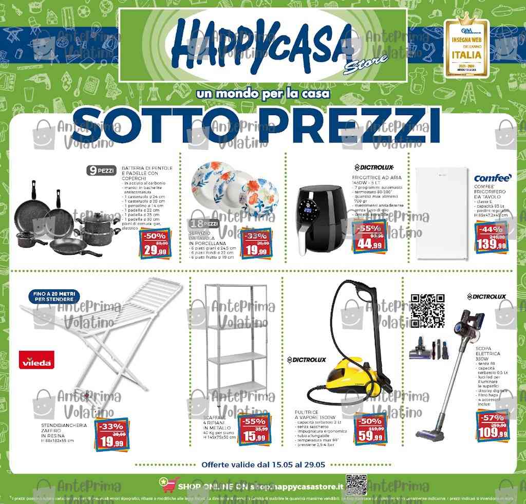 Volantino Happy Casa dal 15 al 29 maggio 2024