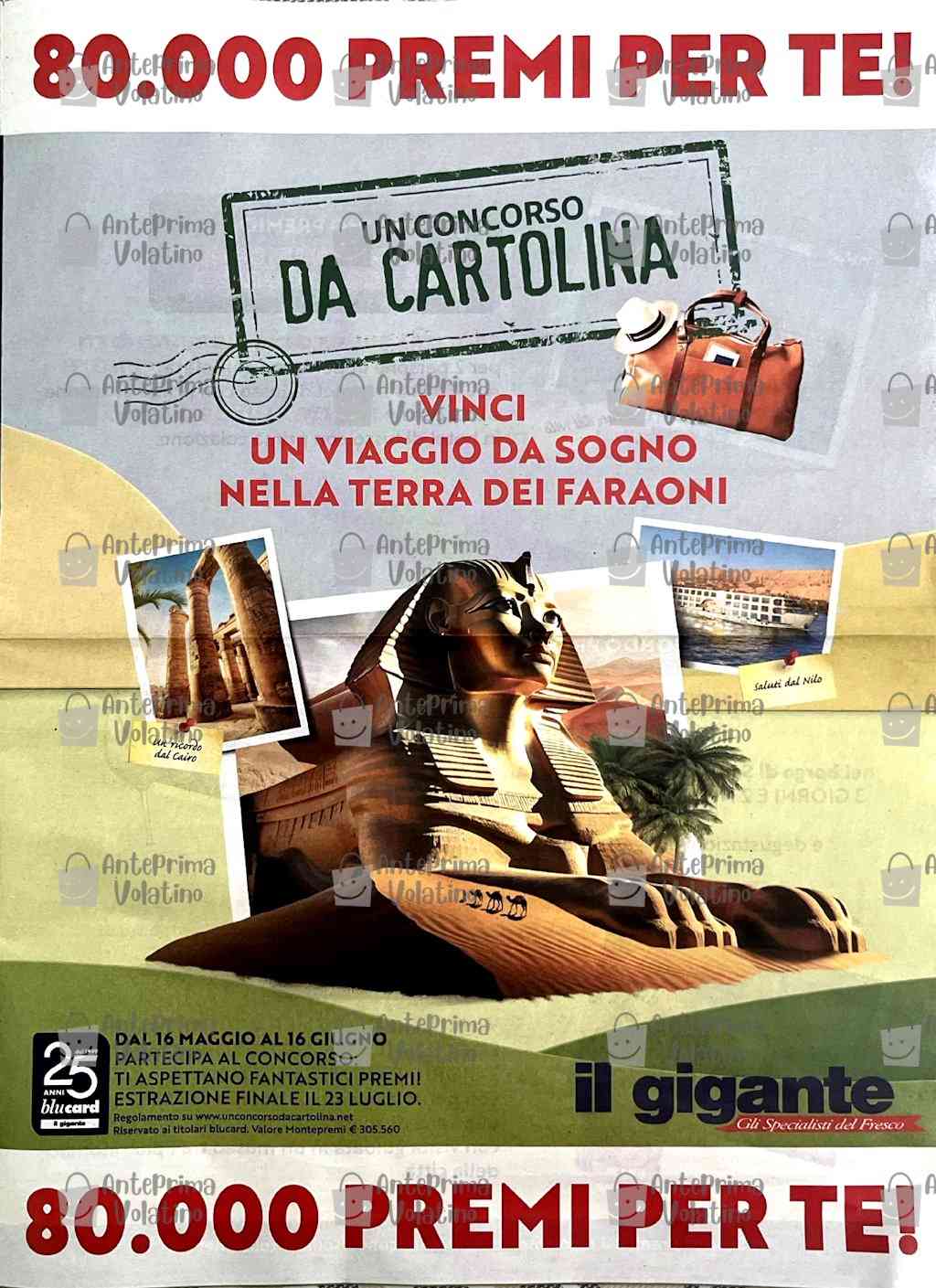 Volantino Il Gigante Concorso da Cartolina dal 16 maggio al 16 giugno 2024