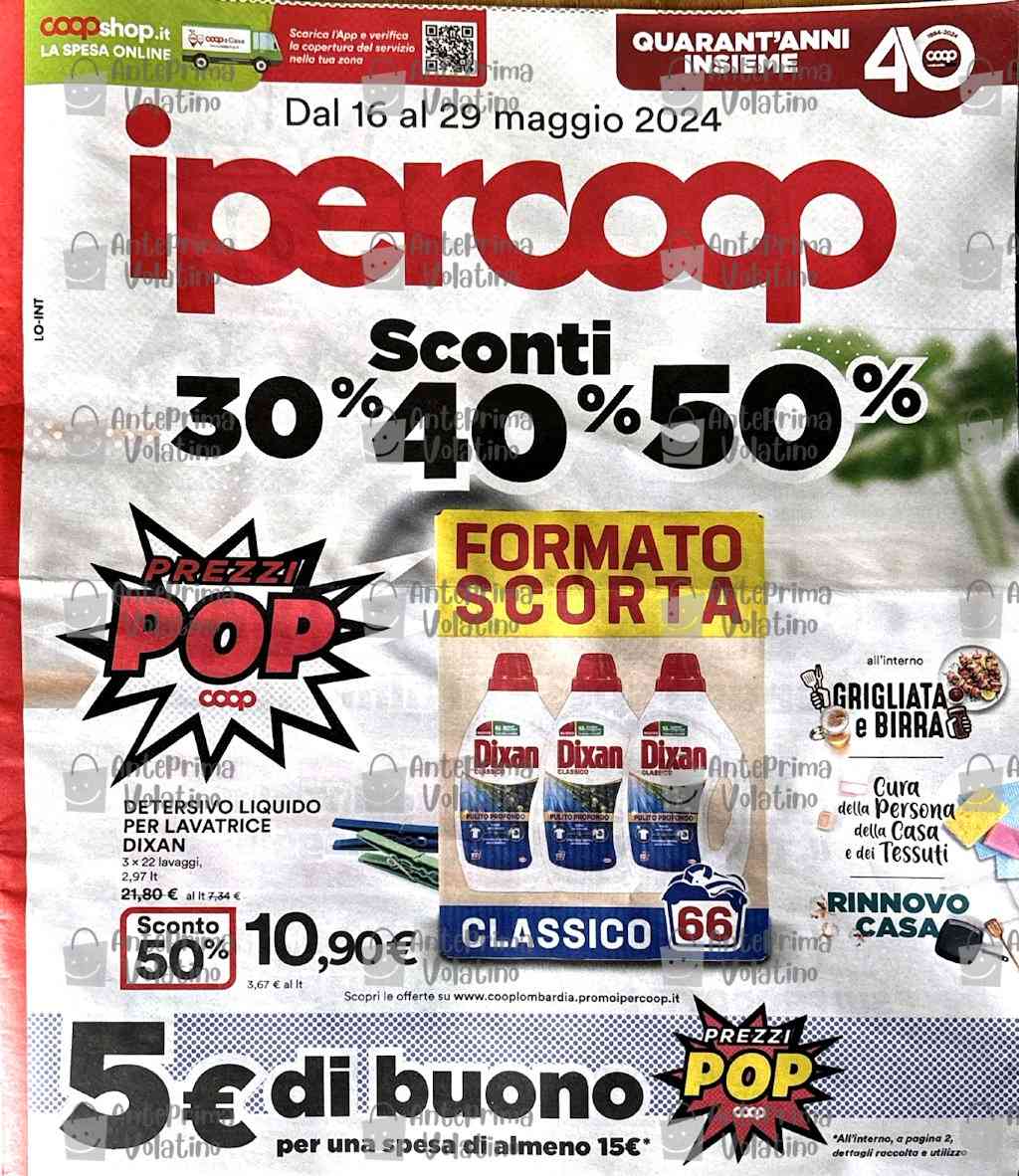 Volantino Ipercoop dal 16 al 29 maggio 2024