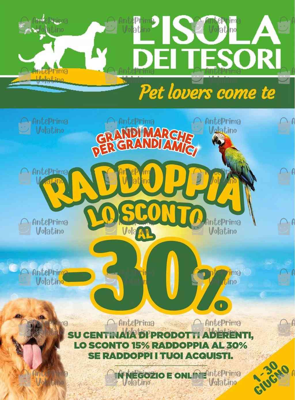 Volantino Isola dei Tesori dal 1 al 30 giugno 2024