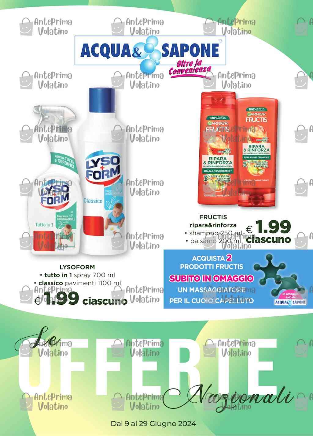 Volantino Acqua e Sapone nazionale dal 9 al 29 giugno 2024