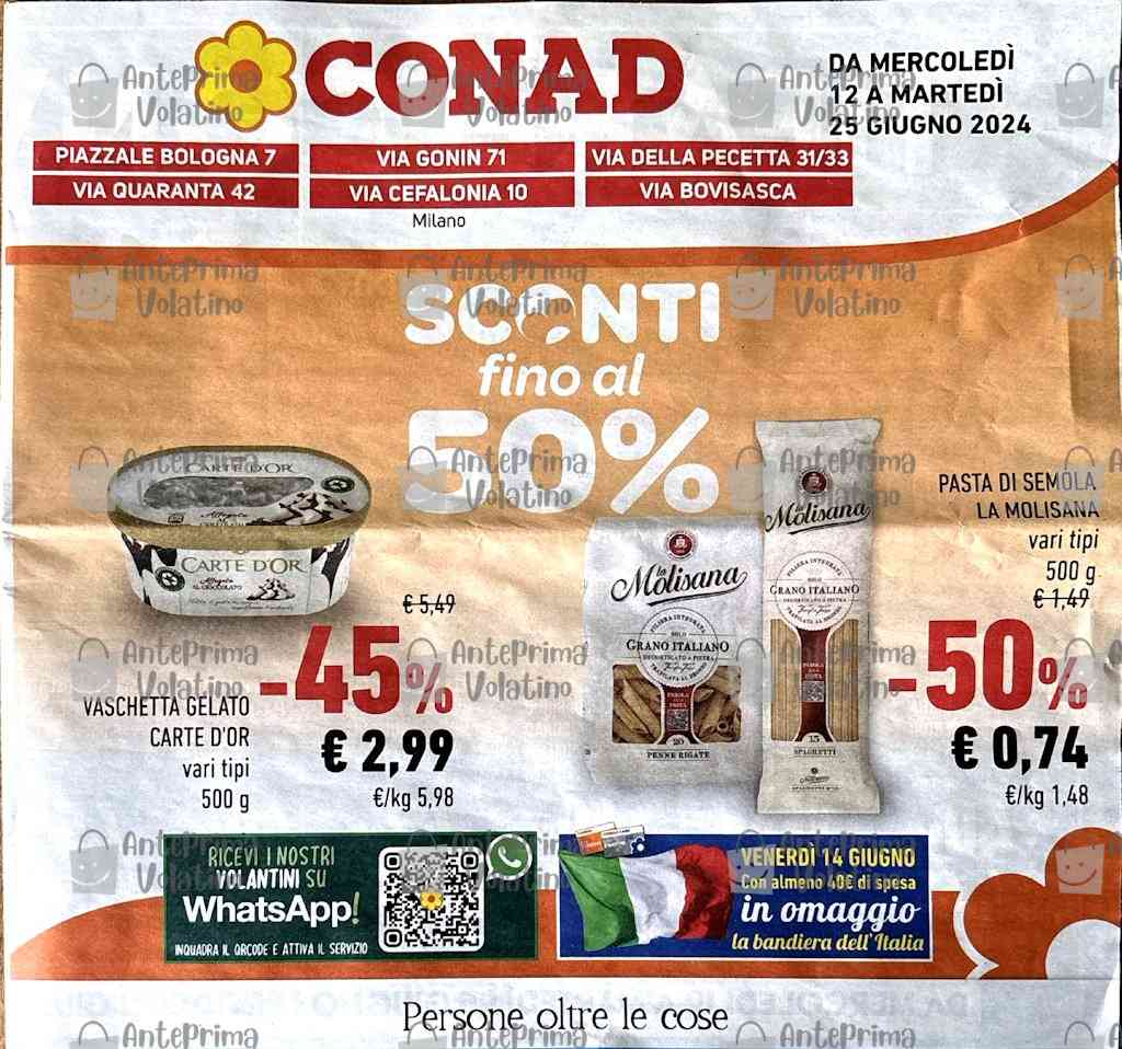 Volantino Conad dal 12 al 25 giugno 2024