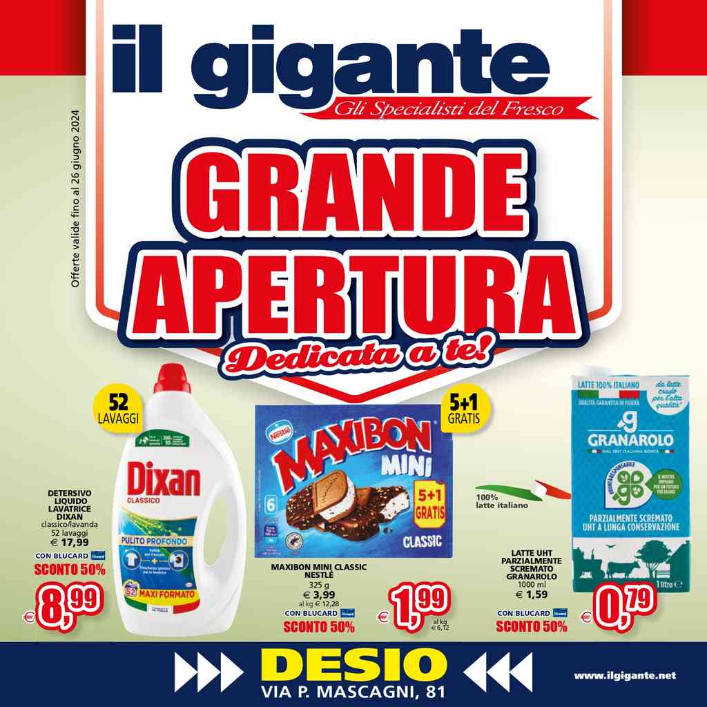 Volantino Il Gigante Desio fino al 26 giugno 2024