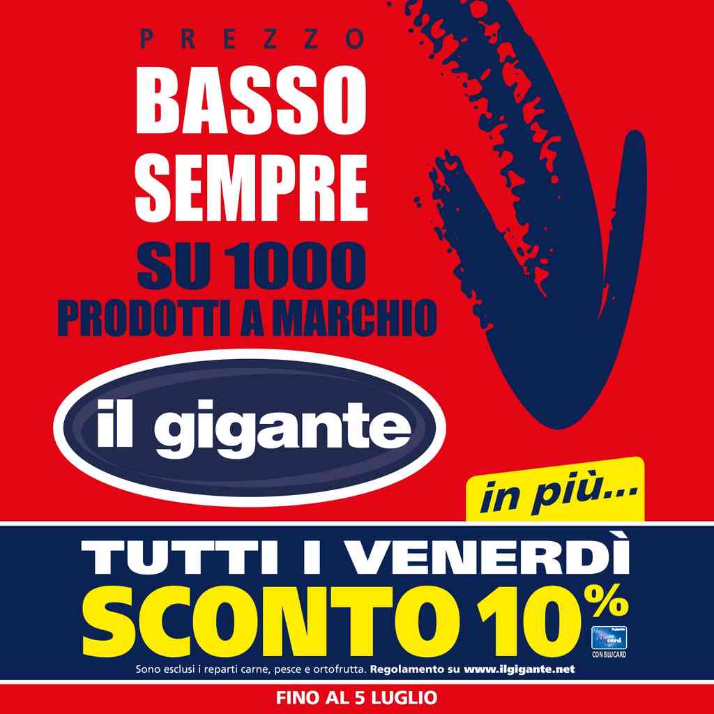 Volantino Il Gigante Prezzo Basso dal 13 giugno al 5 luglio 2024