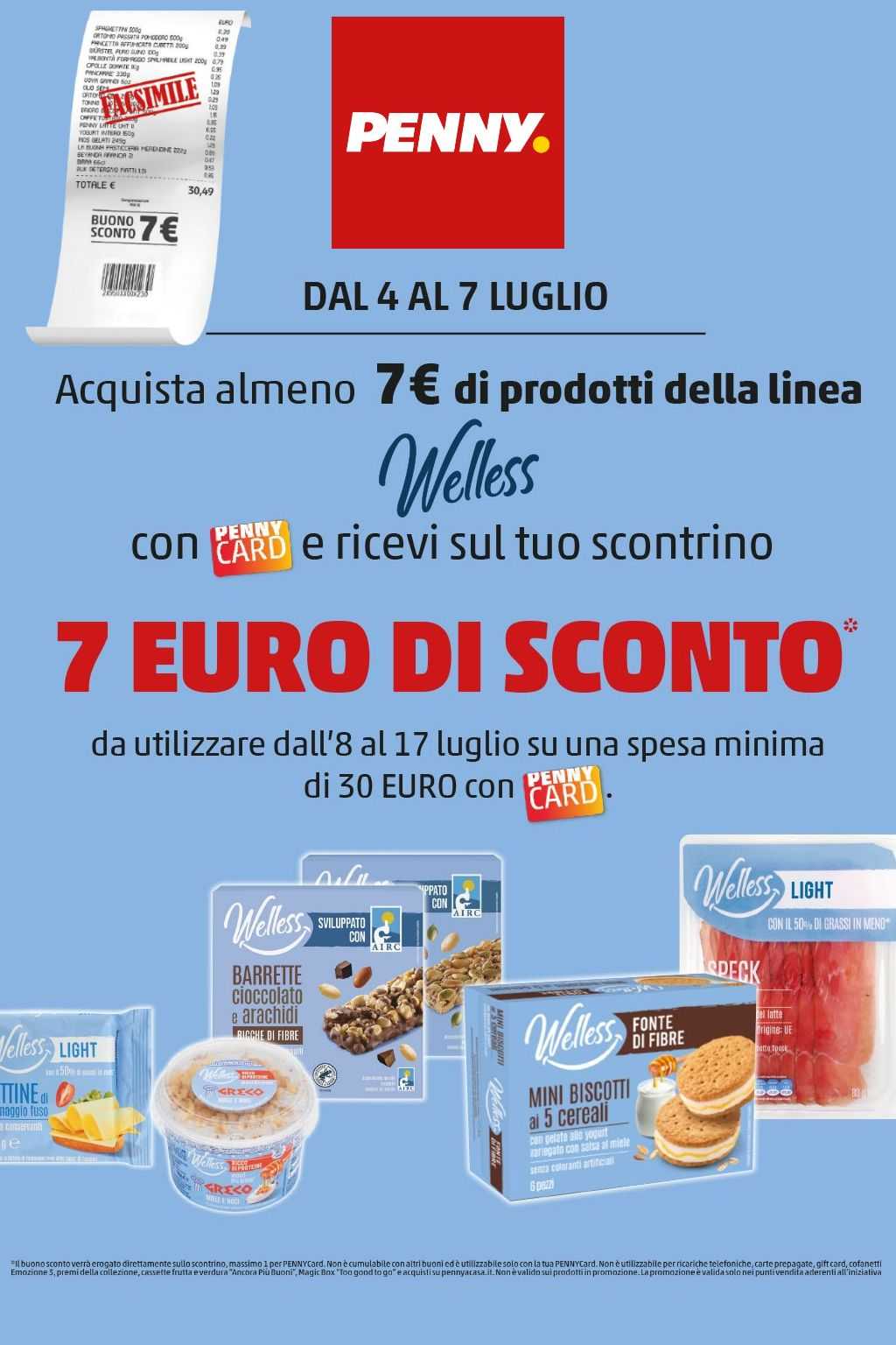 Buono sconto da 7 € da Penny con la linea Welless, ecco come ottenerlo