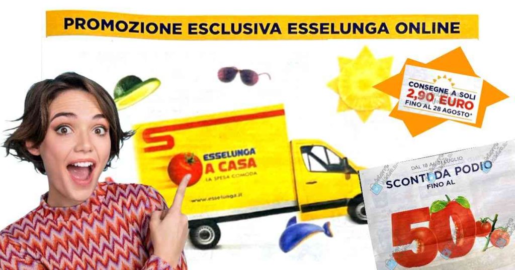 Consegna scontata con la spesa di Esselunga Online: offerta dell'estate nell'anteprima del volantino