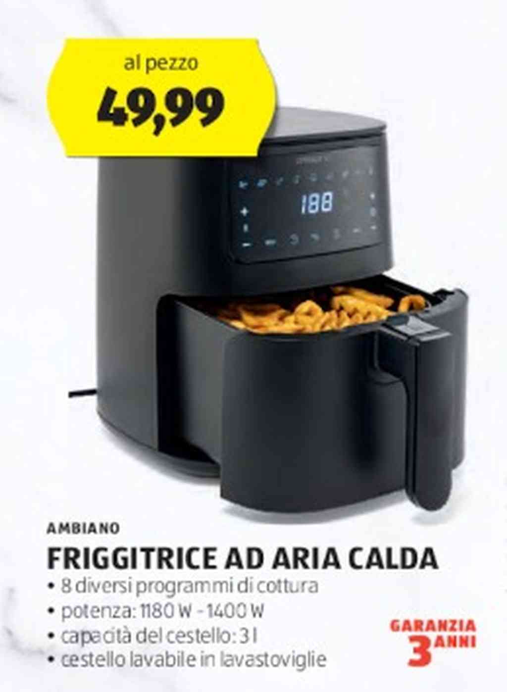 Offerta di Aldi: Friggitrice ad Aria Ambiano