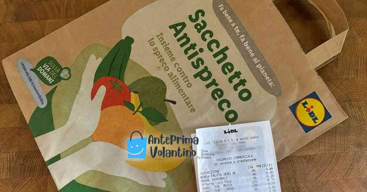 Sacchetto antispreco Lidl: come funziona, il prezzo e ricette per ridurre lo spreco