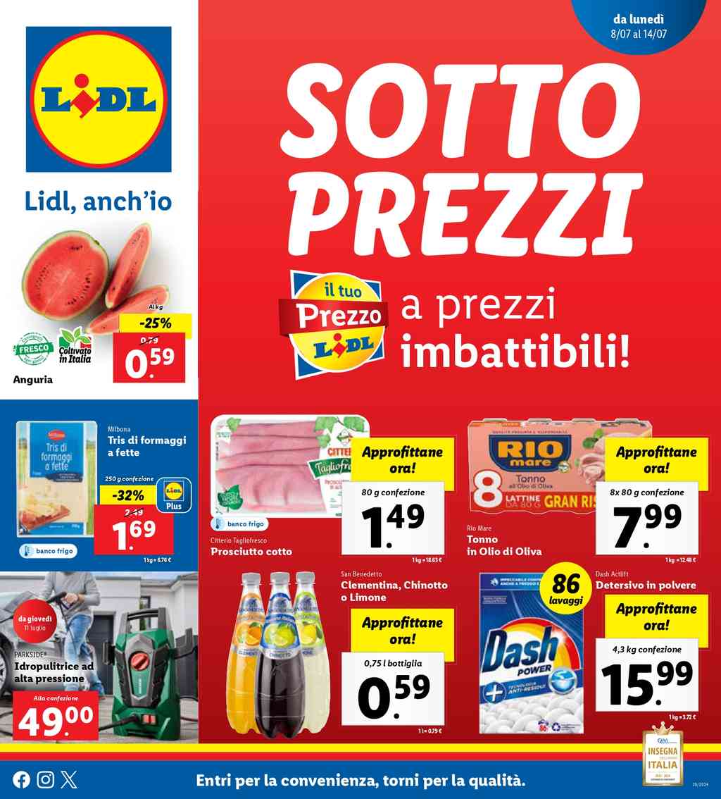 Volantino Lidl dal 8 al 14 luglio 2024: differenze tra online e cartaceo