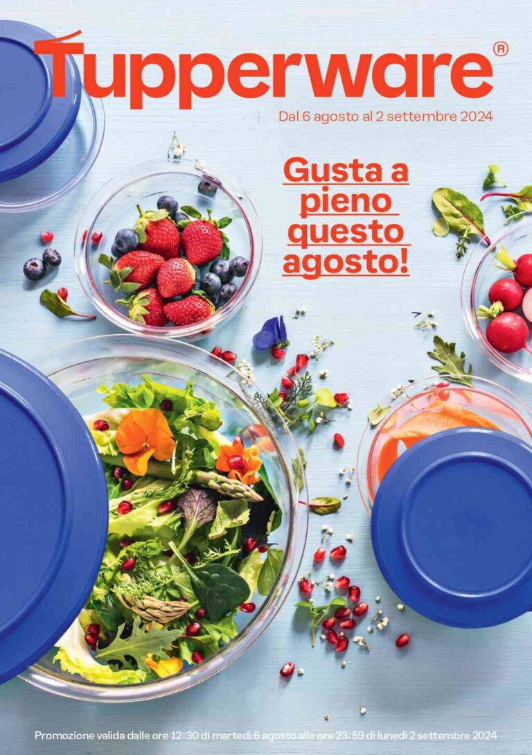 Catalogo Tupperware dal 6 agosto al 2 settembre 2024
