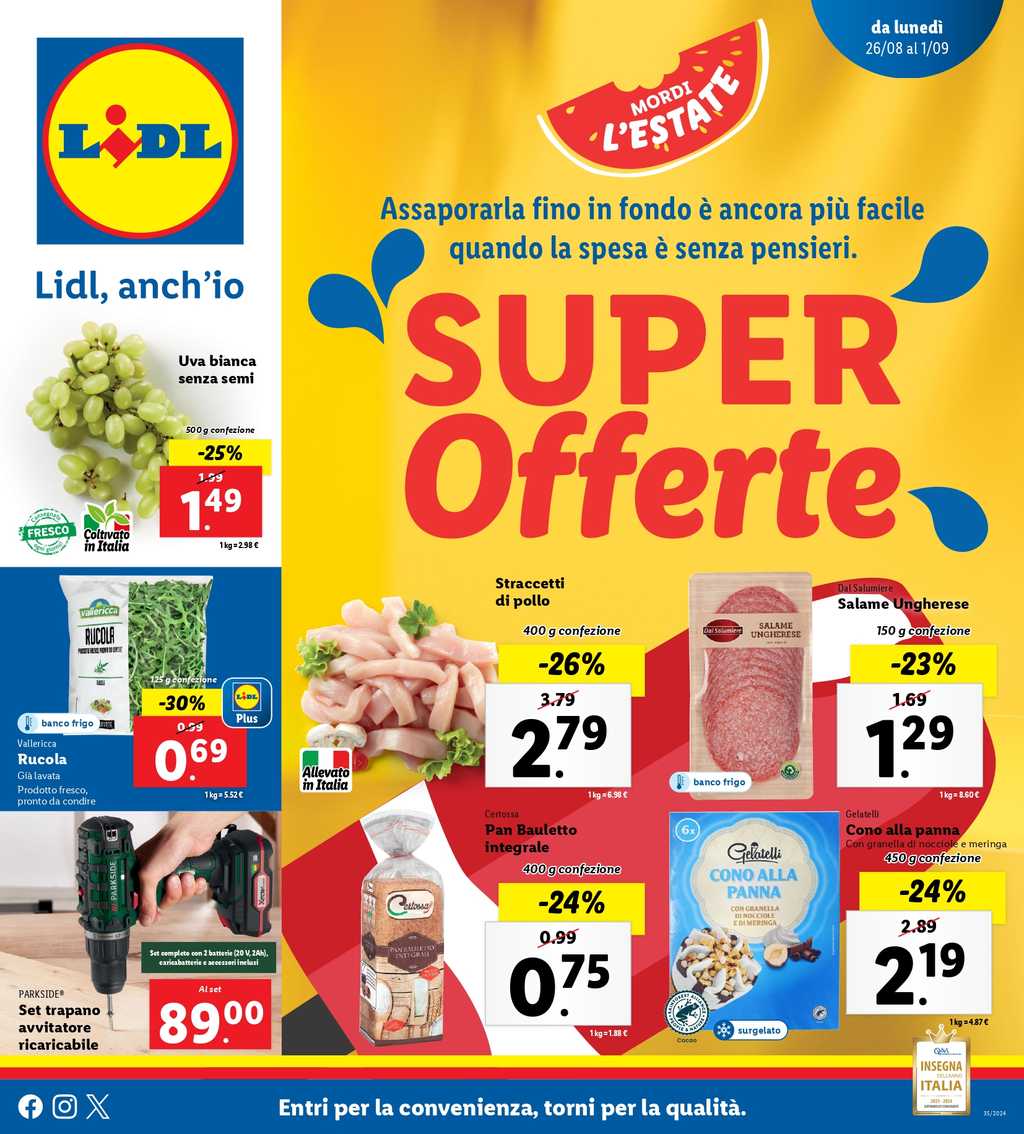Volantino Lidl Prossima Settimana Dal 26 Agosto 2024