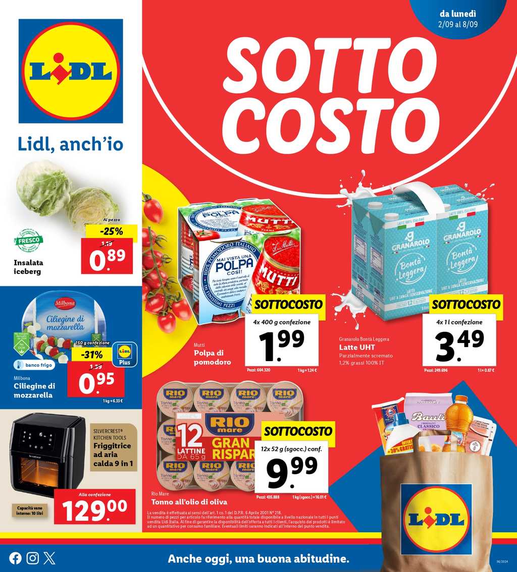 Le migliori offerte Lidl della prossima settimana dal 2 settembre 2024