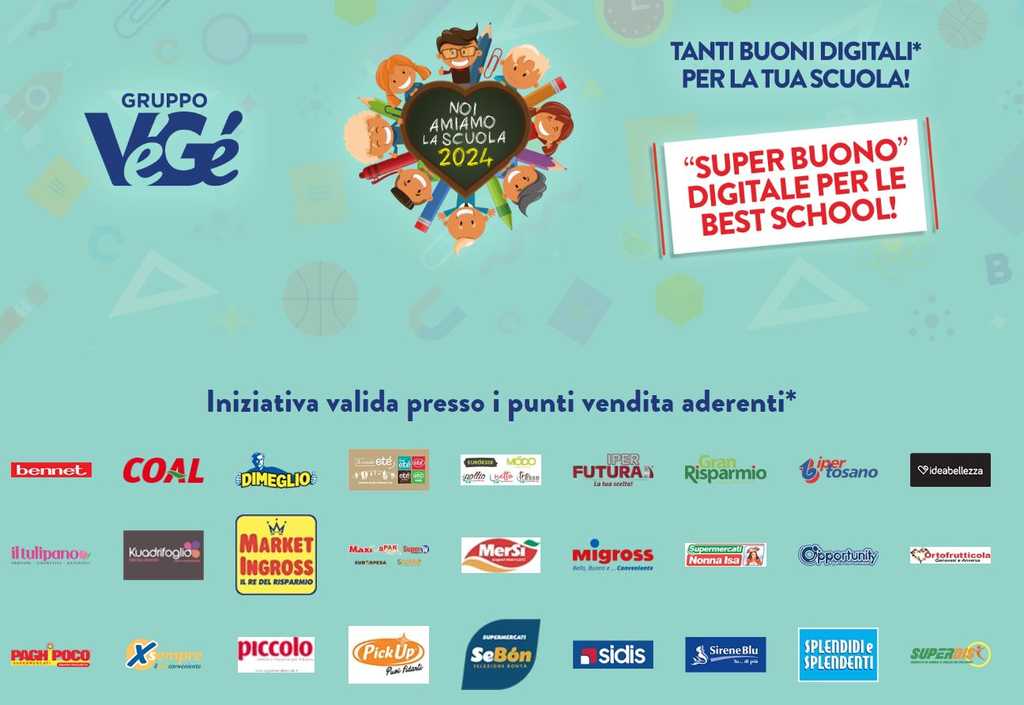 Noi Amiamo la Scuola 2024: Un progetto Végé per sostenere le scuole