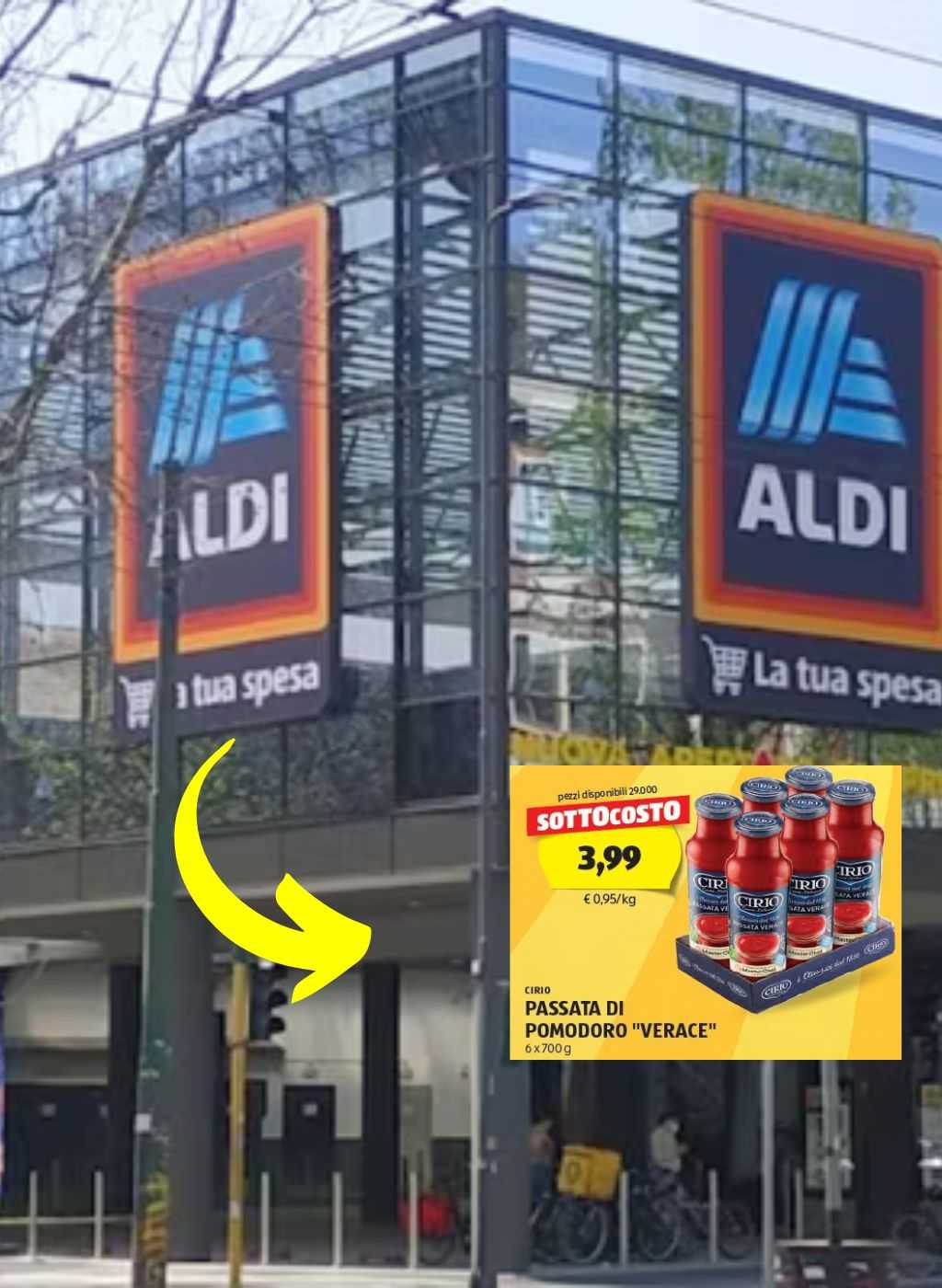Passata Verace Cirio la scelta per piatti genuini: ora in offerta a 3,99 € da ALDI per 6 bottiglie da 700 grammi