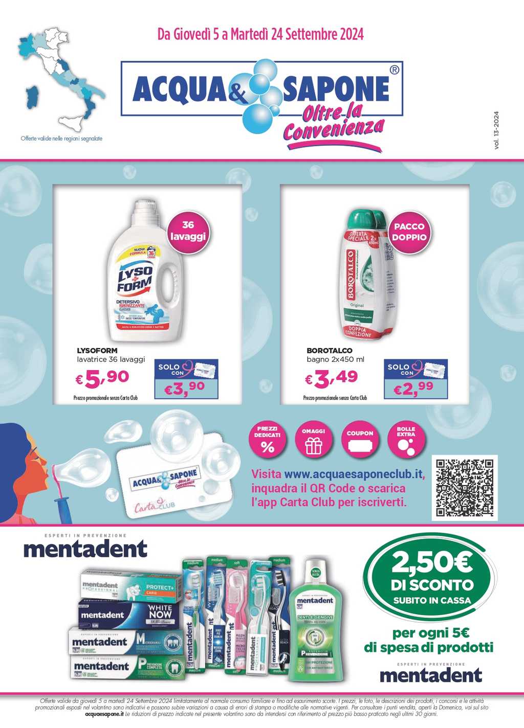 Volantino Acqua e Sapone dal 5 al 24 settembre 2024
