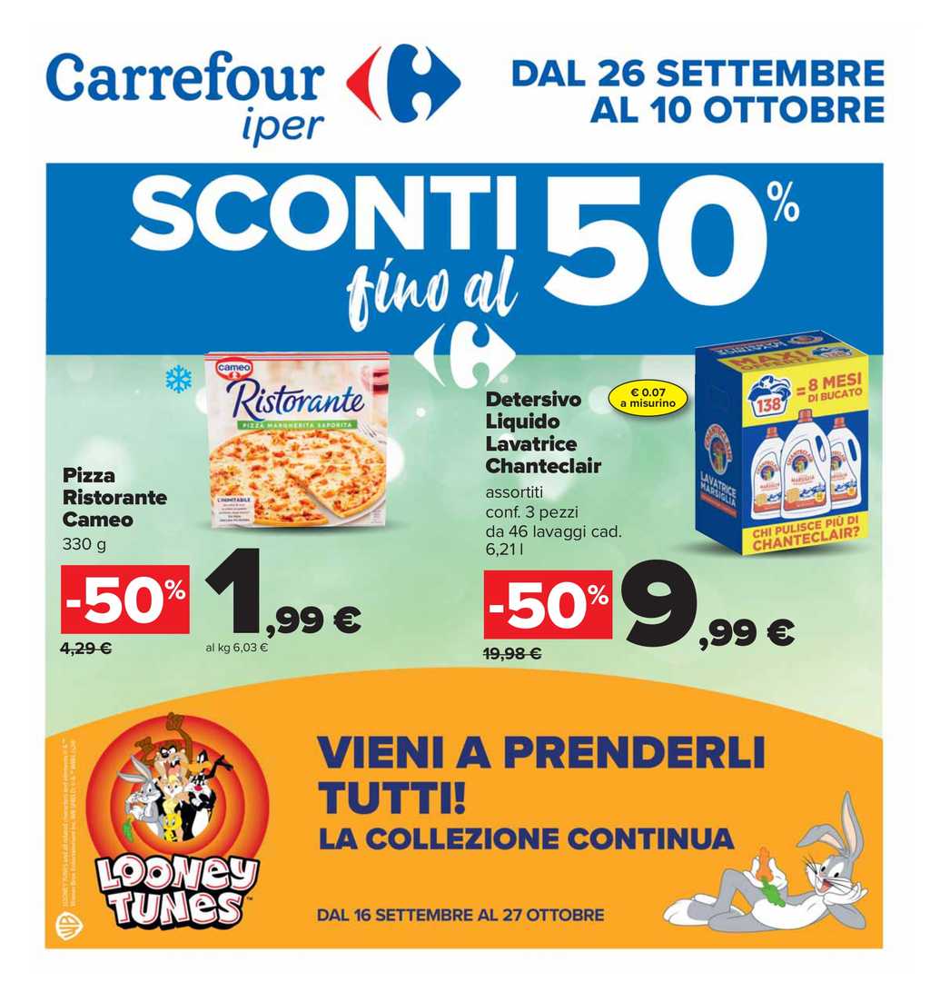 Volantino Carrefour Iper dal 26 settembre al 10 ottobre 2024